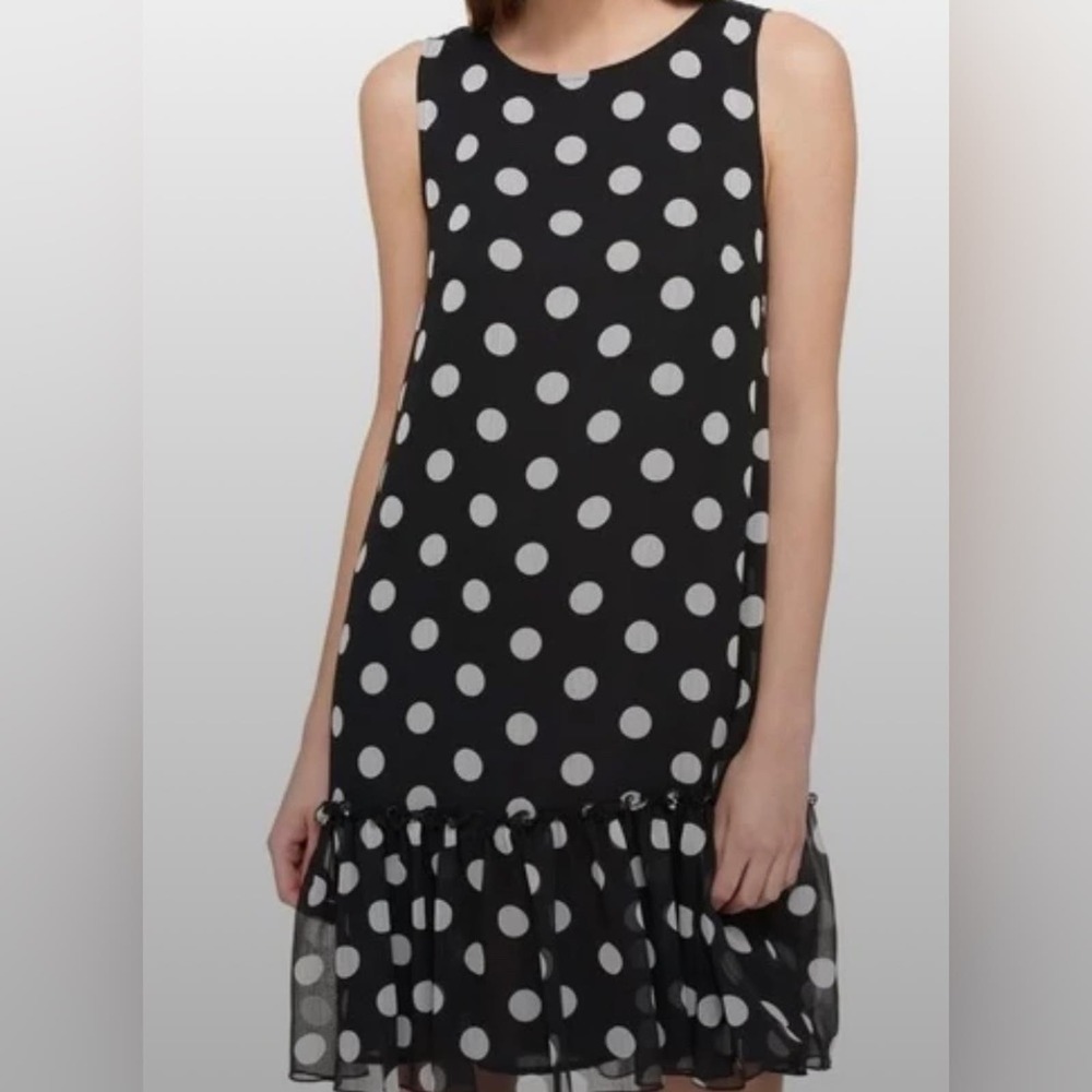 SZ 10 Tommy Hilfiger Polka Dot Ruffle Dress